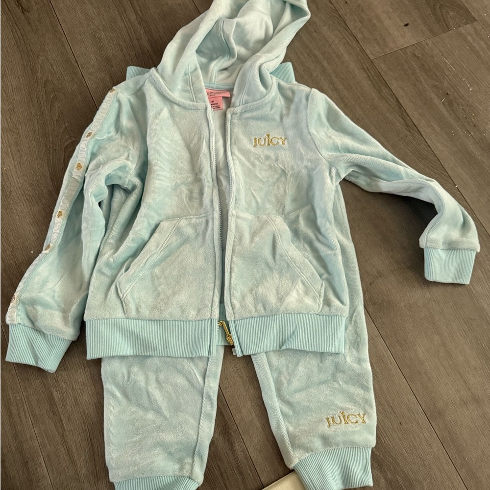 Juicy Couture Baby Blue Velour Set